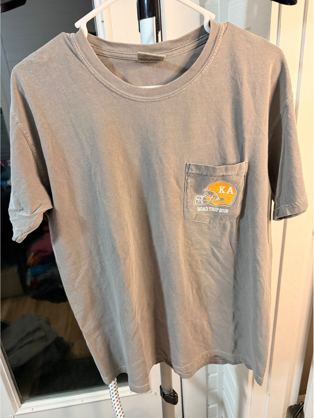 Comfort Colors Kappa Alpha Road Trip 2018 Gray Pocket T Shirt